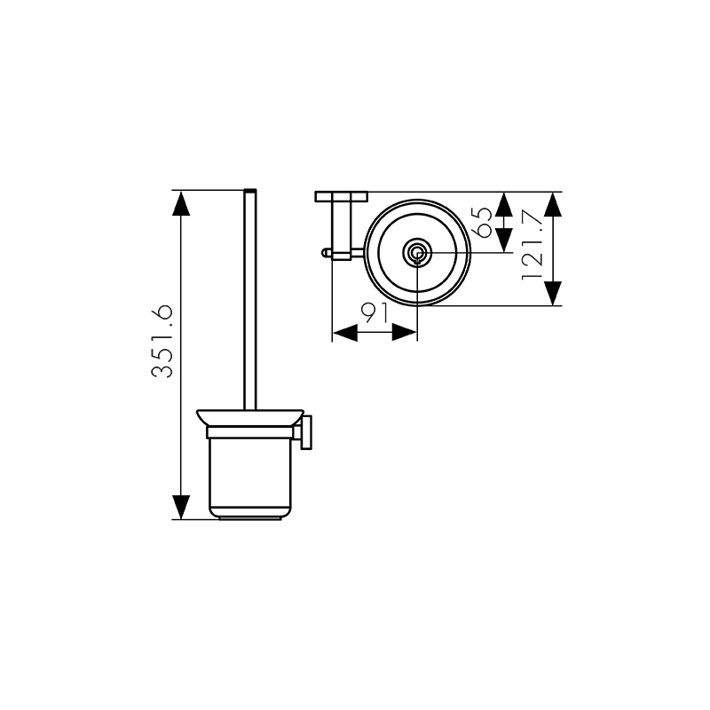 KH-2016 Держатель для туалетного ёршика настенный KAISER