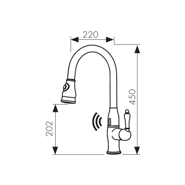 31366 Смеситель KAISER Vincent для кухни, сенсорный 
