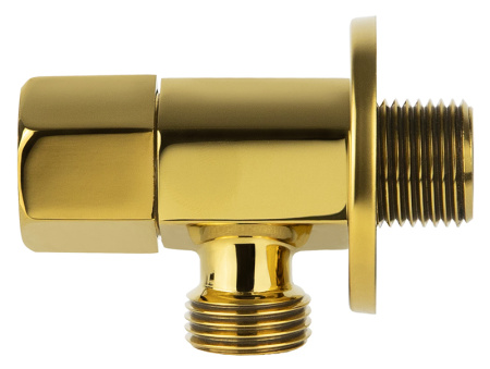 257 Gold Кран KAISER угловой 1/2х1/2 Gold