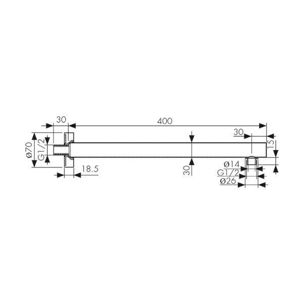 7130 Кронштейн KAISER для верхнего душа 