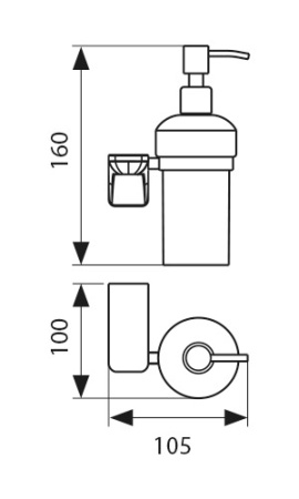 KH-1510 Дозатор для жидкого мыла настенный 