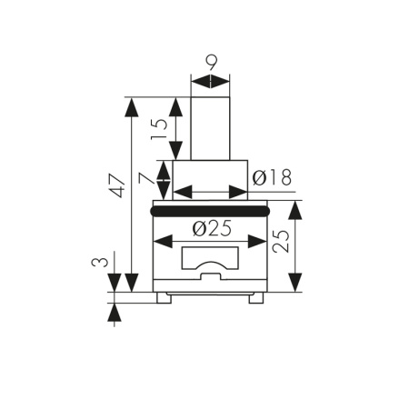 6044 Дивертор KАISER Ø25