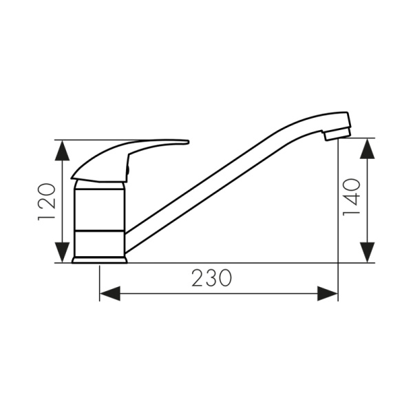 14133-6 Смеситель KAISER Magistro для кухни 