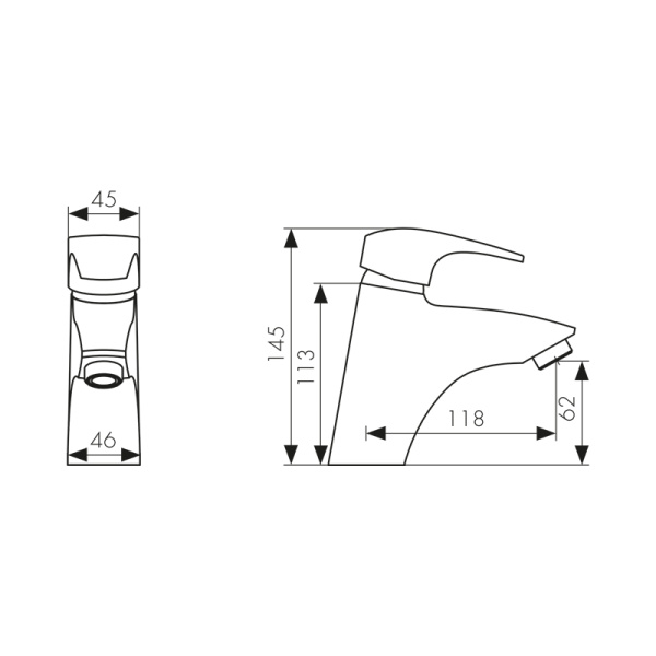 68011 Смеситель KAISER Guss для раковины 