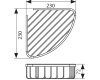 KH-5020 Полка настенная угловая KAISER 230*230*72 