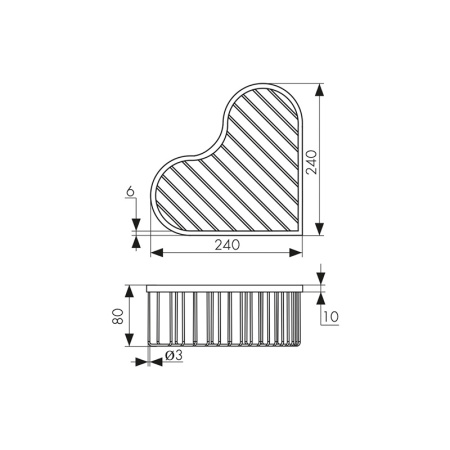 Полка настенная угловая KAISER