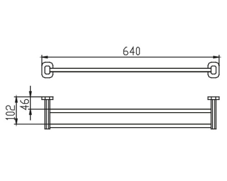 KH-2048 Держатель полотенца двойной KAISER 