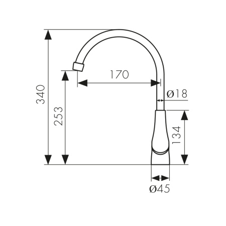 00044 Смеситель KAISER Eco для кухни 