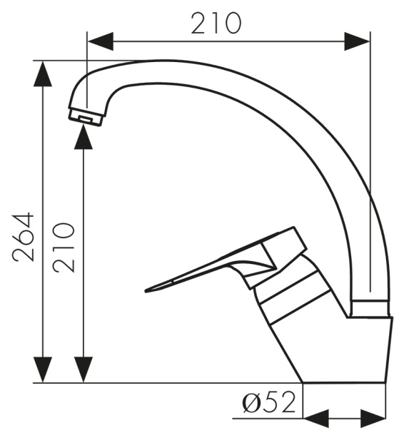 21544 Смеситель KAISER City для кухни 