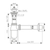 9592 Сифон KAISER для раковины с выпуском