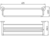 KH-2009 Полка для полотенец с держателем KAISER 