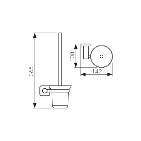 KH-1706 Держатель для туалетного ёршика настенный KAISER