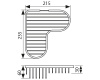 KH-5031 Полка настенная угловая KAISER 215*235*60