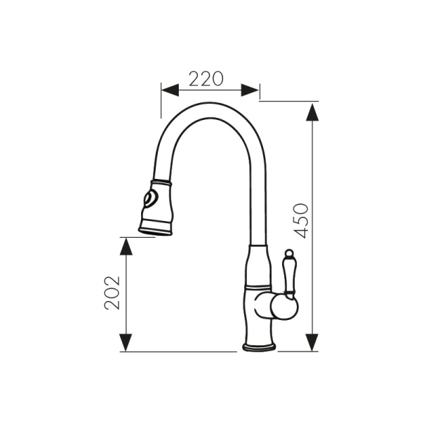 31344 Смеситель KAISER Vincent для кухни 