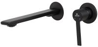 Смеситель KAISER Serio 05511-9 настенный для раковины, латунь, чёрный матовый
