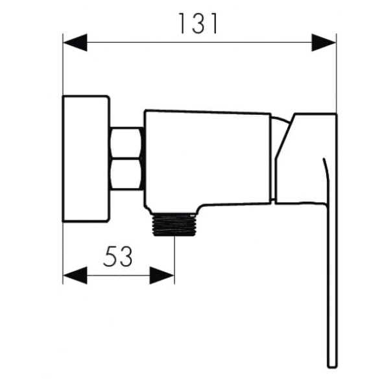 70077 Смеситель KAISER Terso для душа  70077 Смеситель KAISER Terso для душа