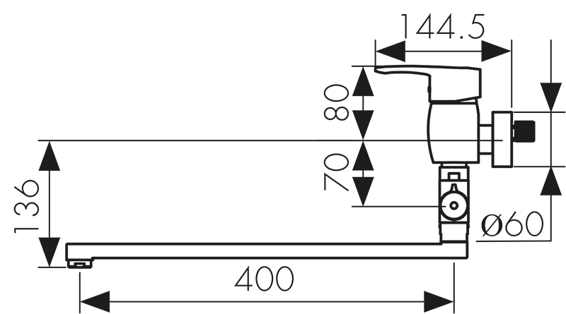 20455К Смеситель KAISER City для ванны 20455К Смеситель KAISER City для ванны