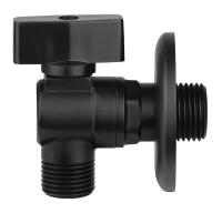 Кран KAISER 1/2"х1/2" угловой черный матовый