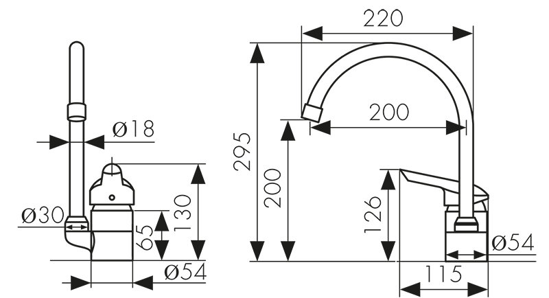 19044 Смеситель KAISER Athlete для кухни  19044 Смеситель KAISER Athlete для кухни