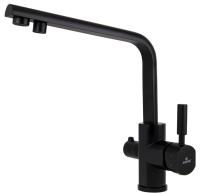 Смеситель KAISER Decor 40144-9 для кухни с подачей фильтрованной воды, чёрный матовый, излив поворот