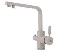 Смеситель KAISER Decor 40144-4 для кухни с подачей фильтрованной воды, песочный мрамор, излив поворо