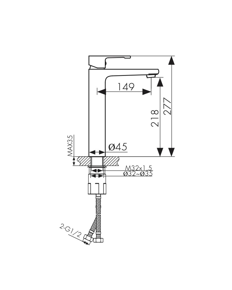 01111 Смеситель KAISER Elite для раковины  01111 Смеситель KAISER Elite для раковины