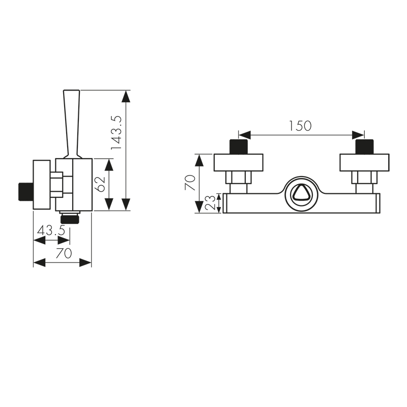 65077 Смеситель KAISER Vista для душа 