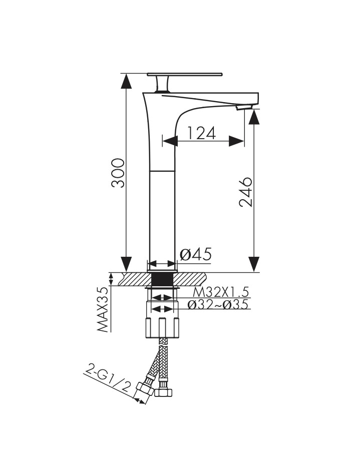 02111 Смеситель KAISER Star для раковины 