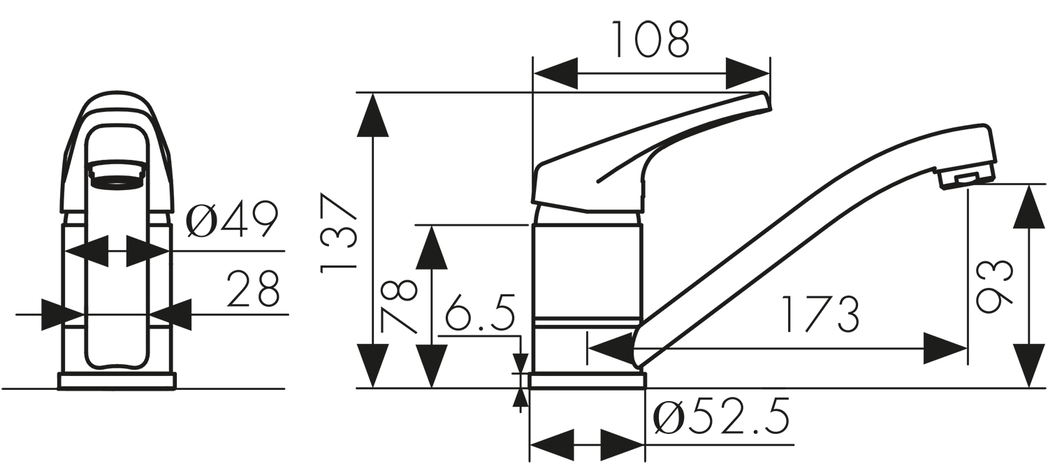 66211 Смеситель KAISER County для раковины 