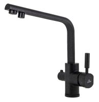 Смеситель KAISER Decor 40144-2 для кухни с подачей фильтрованной воды, чёрный мрамор, излив поворотн