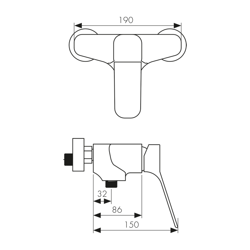 75077 Смеситель KAISER Sona для душа  75077 Смеситель KAISER Sona для душа