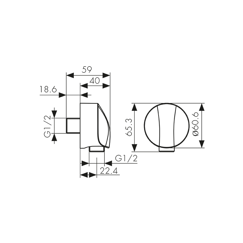 0100 Настенное подключение шланга KAISER