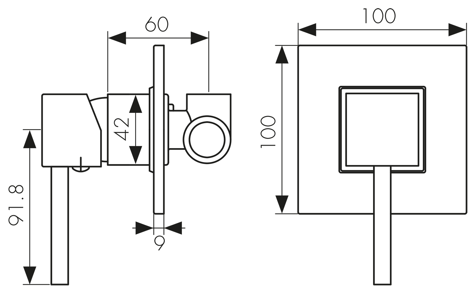 25017 Смеситель KAISER Quadris скрытого монтажа 25017 Смеситель KAISER Quadris скрытого монтажа