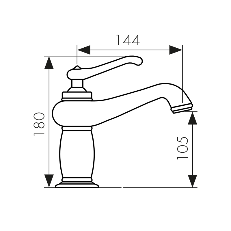 47711 Смеситель KAISER Logo для раковины 