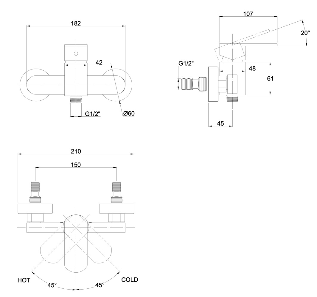 34077-1 Смеситель KAISER Sonat для душа 