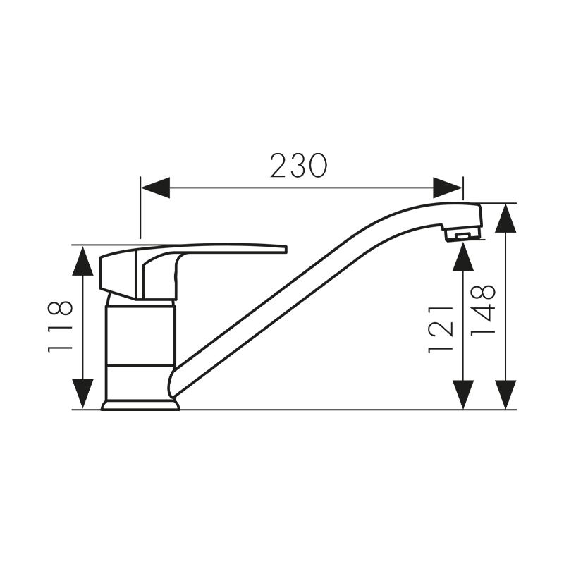 68033 Смеситель KAISER Guss для кухни 