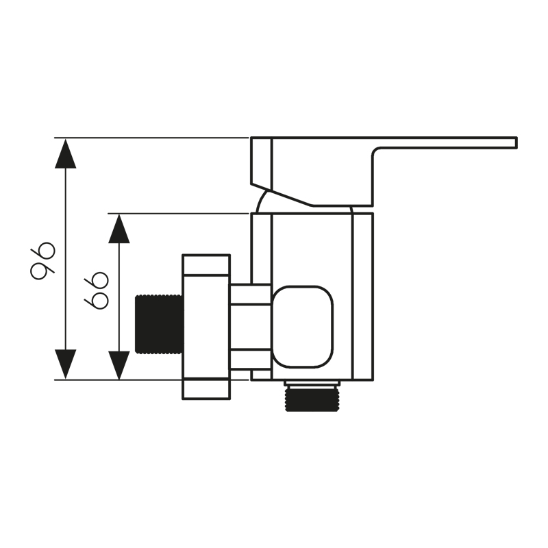 64077 Смеситель KAISER Sharp для душа 