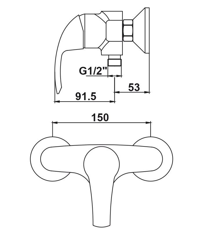 23077 Смеситель KAISER Nova для душа  23077 Смеситель KAISER Nova для душа