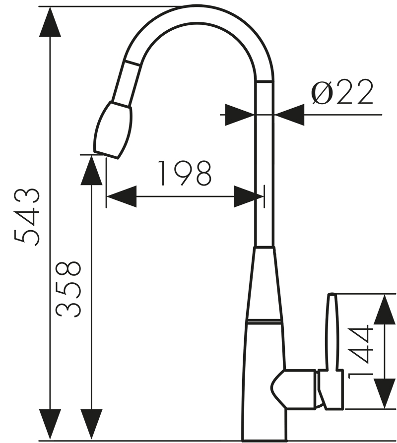 2070837 Смеситель KAISER King для кухни  2070837 Смеситель KAISER King для кухни