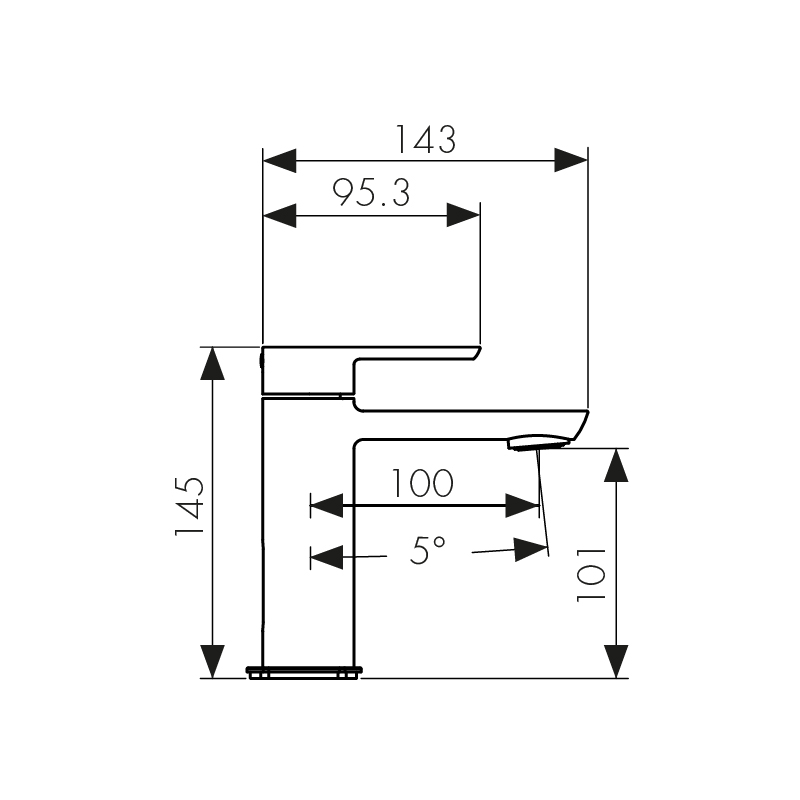 53011 Смеситель KAISER Saga для раковины 