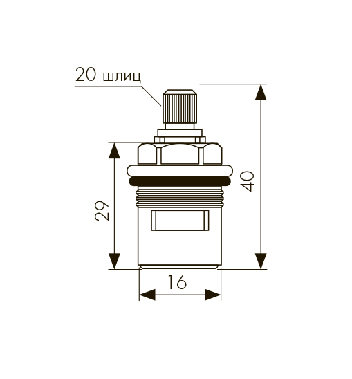 6115 Кран-букса KАISER для перекл. смес. 15066