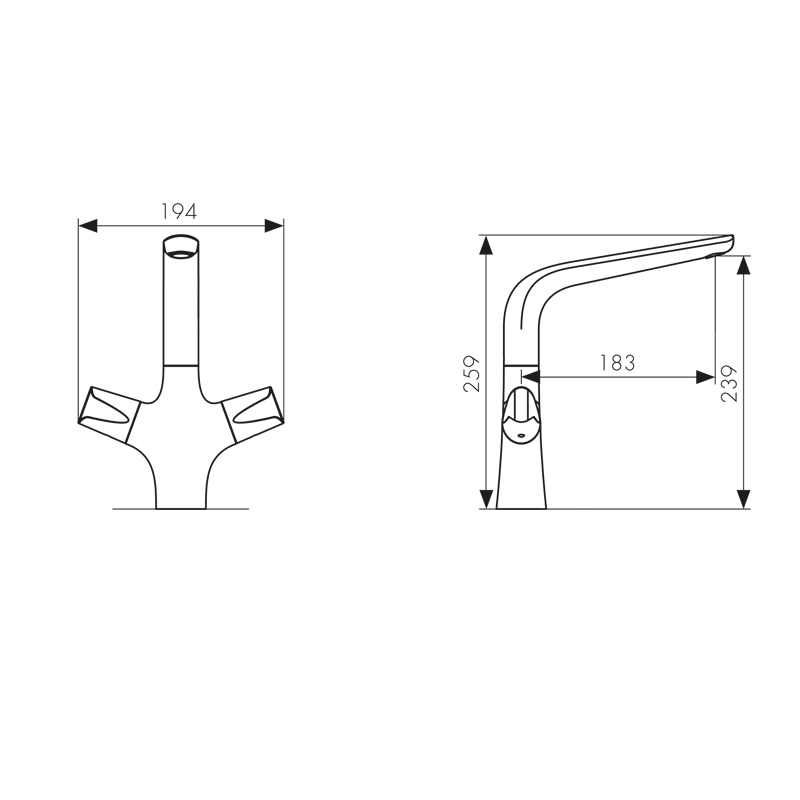 46133 Смеситель KAISER Suer для кухни 