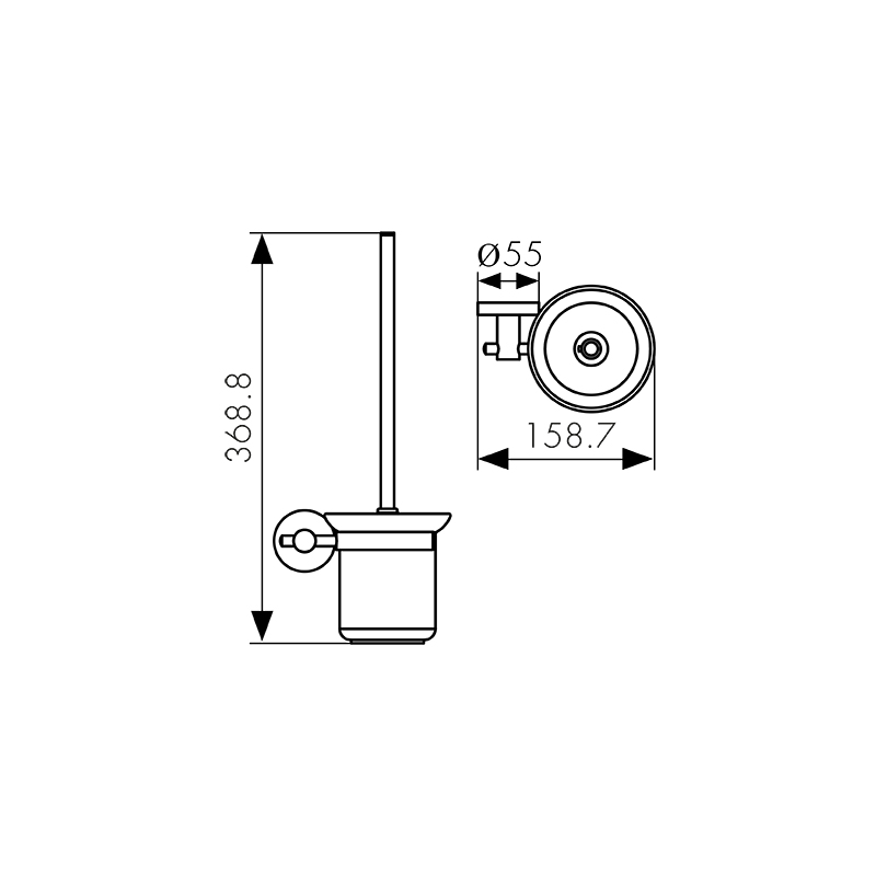 KH-2006 Держатель для туалетного ёршика настенный KAISER KH-2006 Держатель для туалетного ёршика настенный KAISER