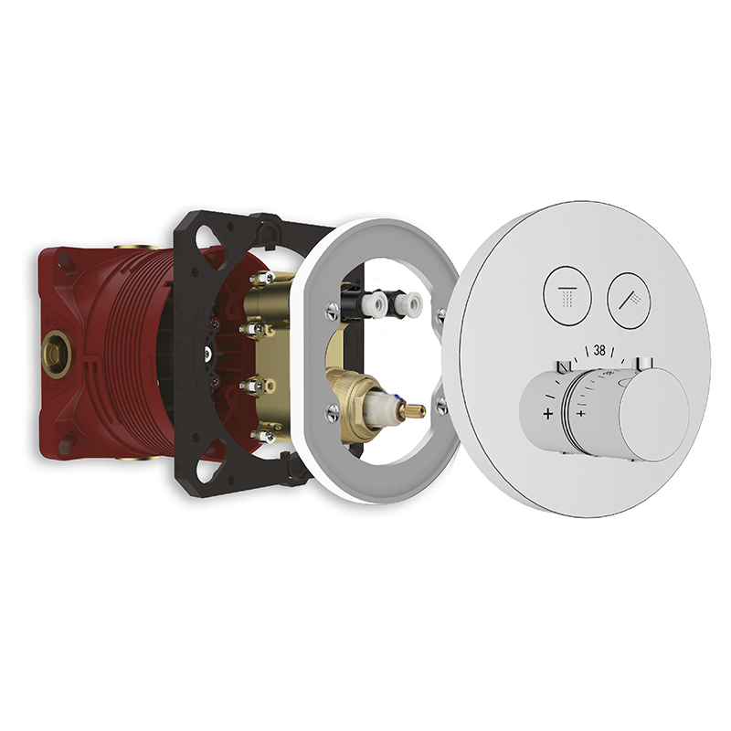 08177 Смеситель KAISER Sano скрытого монтажа с термостатом, 2-х режимный 08177 Смеситель KAISER Sano скрытого монтажа с термостатом, 2-х режимный