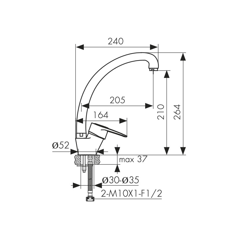 21044 Смеситель KAISER City для кухни  21044 Смеситель KAISER City для кухни