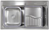 Мойка из нержавейки KAISER 780x480x230*0,8mm (цвет покрытия: сталь)/сифон