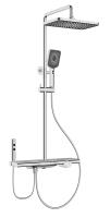 08777 Душевая система KAISER Sano с полкой, с термостатом и гигиеническим душем