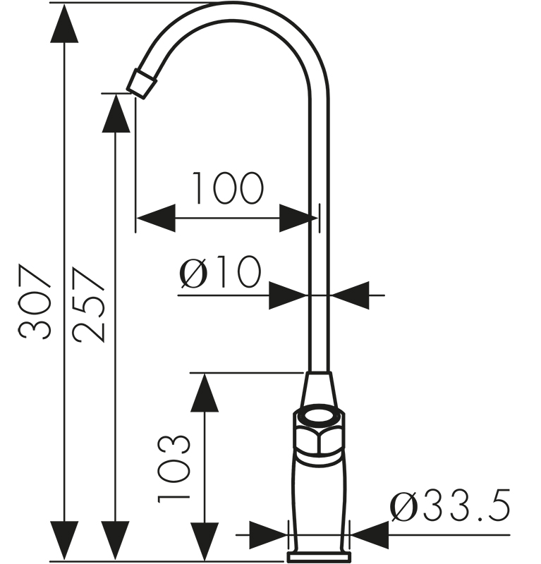 P002 Смеситель KAISER Mono для кухни с подачей фильтрованной воды  P002 Смеситель KAISER Mono для кухни с подачей фильтрованной воды