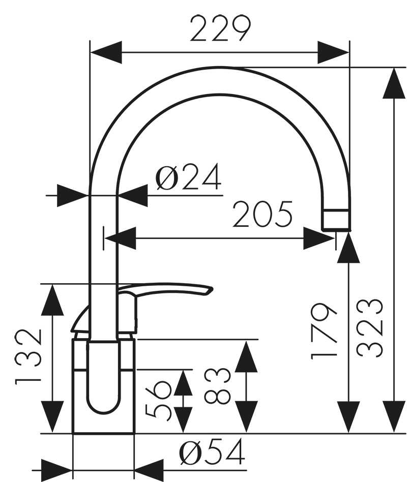 23044 Смеситель KAISER Nova для кухни  23044 Смеситель KAISER Nova для кухни