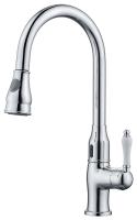 Смеситель KAISER Vincent 31366 для кухни, хром, излив поворотный, выдвижной, латунь